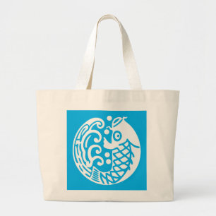 Bolsa Tote Grande Carpa com onda sacola grande