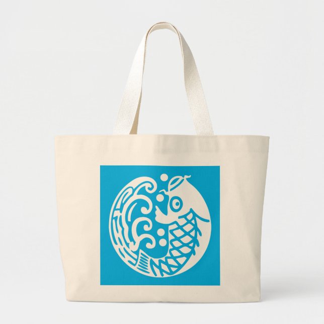 Bolsa Tote Grande Carpa com onda sacola grande (Frente)