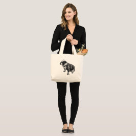 Bolsa Tote Grande Carregando Serenidade