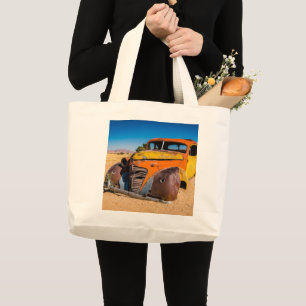 Bolsa Tote Grande Carro antigo e abandonado em Solitaire, Namíbia