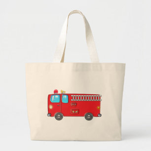 Bolsa Tote Grande Carro de bombeiros fabuloso