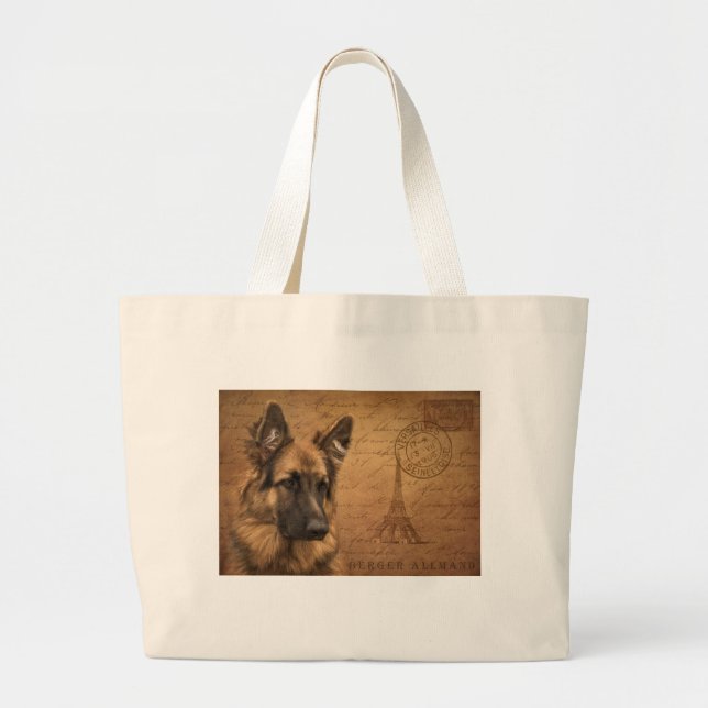 Bolsa Tote Grande Cartão de Paris (Frente)