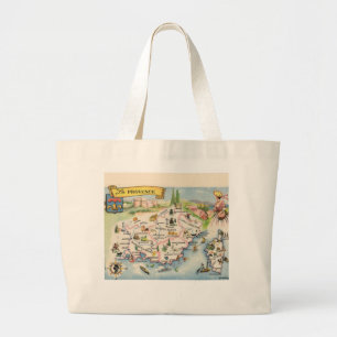 Bolsa Tote Grande Cartão Postal da Provença França