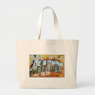 Bolsa Tote Grande Cartão postal Vintage Atlanta
