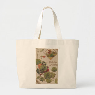 Bolsa Tote Grande Cartões de aniversários do vintage