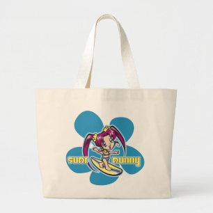 Bolsa Tote Grande Cartografia da surf Bunny Surfer Girl