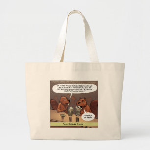 Bolsa Tote Grande Cartografia engraçada do Piadas do Beaver