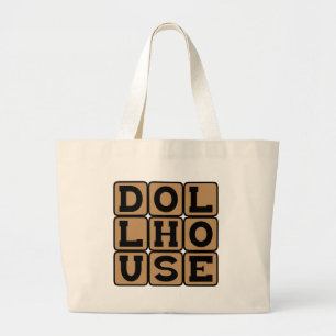Bolsa Tote Grande Casa de Bonecas, Lar para Bonecas