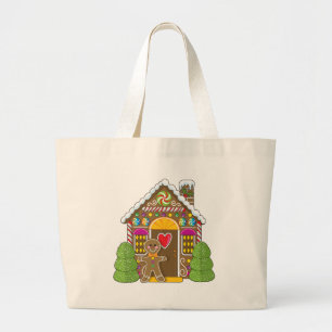 Bolsa Tote Grande Casa e homem de pão-de-espécie