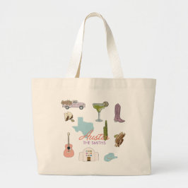 Bolsa Tote Grande Casamento de Austin Texas Bachelorette