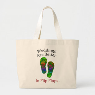 Bolsa Tote Grande Casamento de Themed Beach da noiva