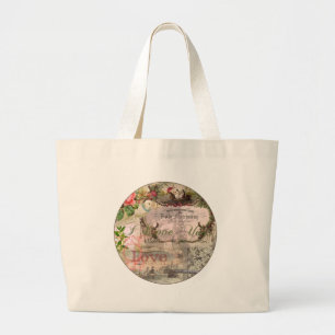 Bolsa Tote Grande Casamento Elegante Vintage Antigo Casamento Antigo