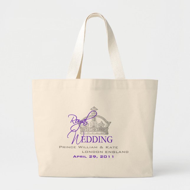 Bolsa Tote Grande Casamento real de William & de Kate (Frente)