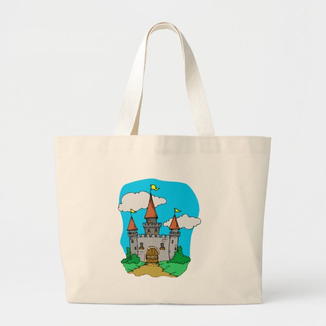 Bolsa Tote Grande Castelo Medieval (Frente)