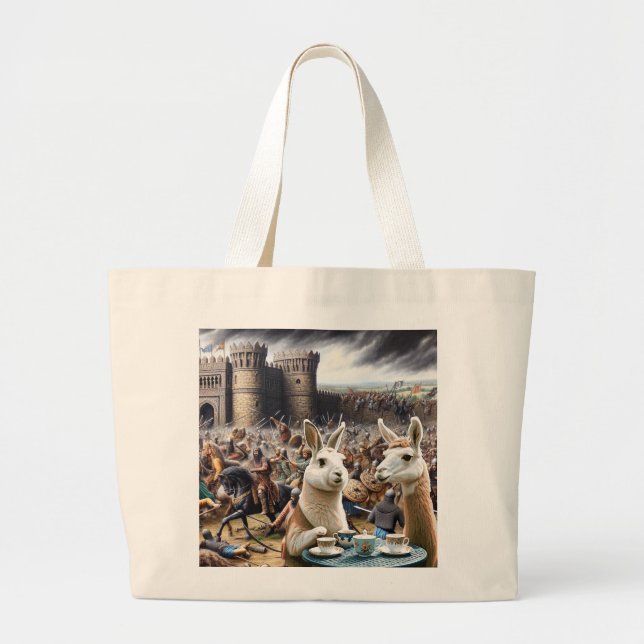 Bolsa Tote Grande Castle Siege Tea Party (Frente)