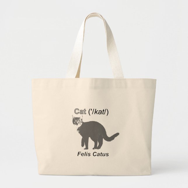 Bolsa Tote Grande Cat Felis Catus (Frente)
