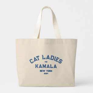 Bolsa Tote Grande Cat Ladies For Kamala 2024 Estado Personalizado