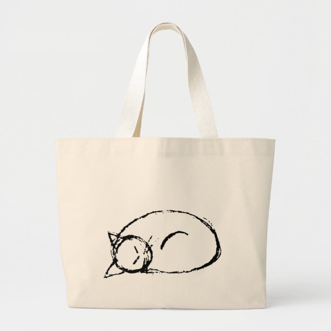 Bolsa Tote Grande cat sleeping (Frente)
