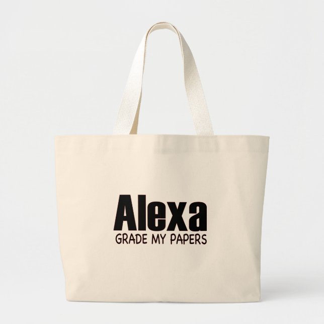 Bolsa Tote Grande Categoria de Alexa meus papéis. Presente do (Frente)