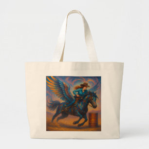 Bolsa Tote Grande Cavalo Alado e Corredor de Barril