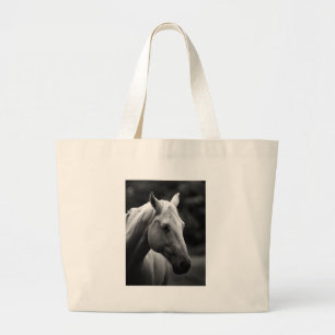 Bolsa Tote Grande Cavalo Branco Negro