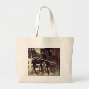 Bolsa Tote Grande Cavalo e carrinho de Amish
