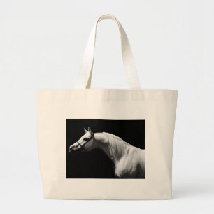 Bolsa Tote Grande Cavalo Preto e Branco