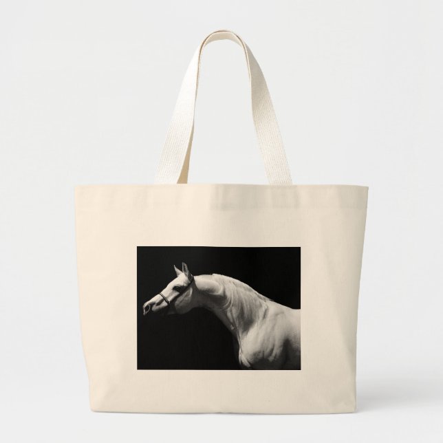 Bolsa Tote Grande Cavalo Preto e Branco (Frente)
