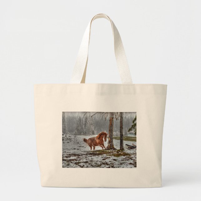 Bolsa Tote Grande Cavalos - Tema Ocidental Americano (Frente)