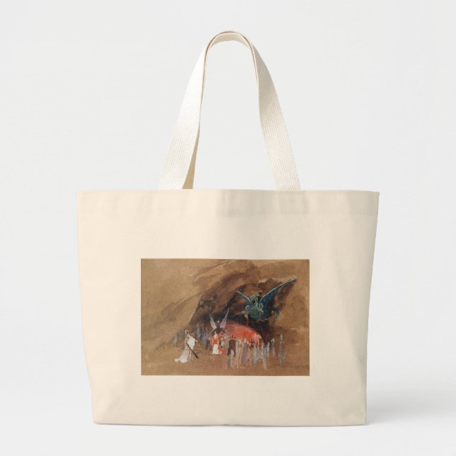 Bolsa Tote Grande Caverna de Dragões de Ryabushkin (Frente)