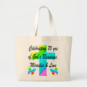 BOLSA TOTE GRANDE CELEBRAR 70 BOTTERFLY E CROSS DESIGN