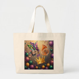 Bolsa Tote Grande Celebrate Mardie Gras by Sommer Hamilton
