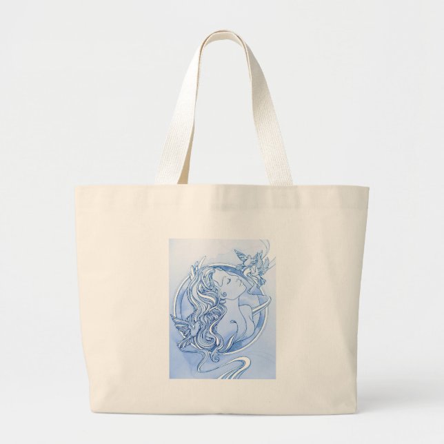 Bolsa Tote Grande Celeste (Frente)