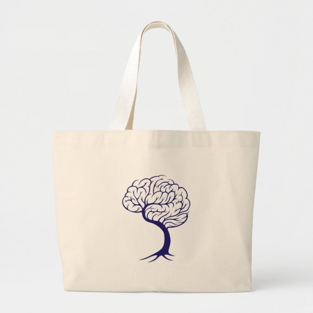 Bolsa Tote Grande Cérebro da árvore (Frente)