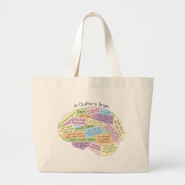Bolsa Tote Grande Cérebro de Quilter (Frente)