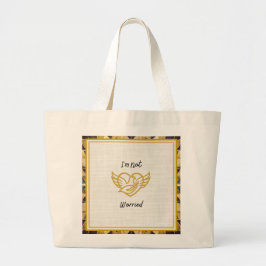 Bolsa Tote Grande Certeza Dourada - Mateus 6:25