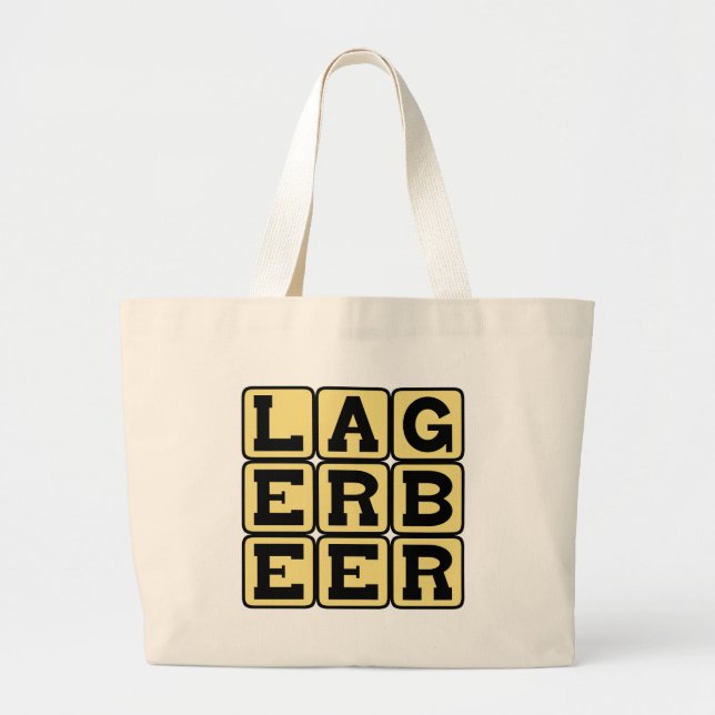 Bolsa Tote Grande Cerveja Lager, Tipo de Ale (Frente)
