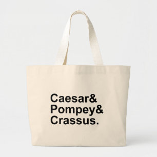 Bolsa Tote Grande César Pompeu Crasso O Triunvirato Romano