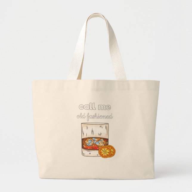 Bolsa Tote Grande Chame-me de velho mocado (Frente)