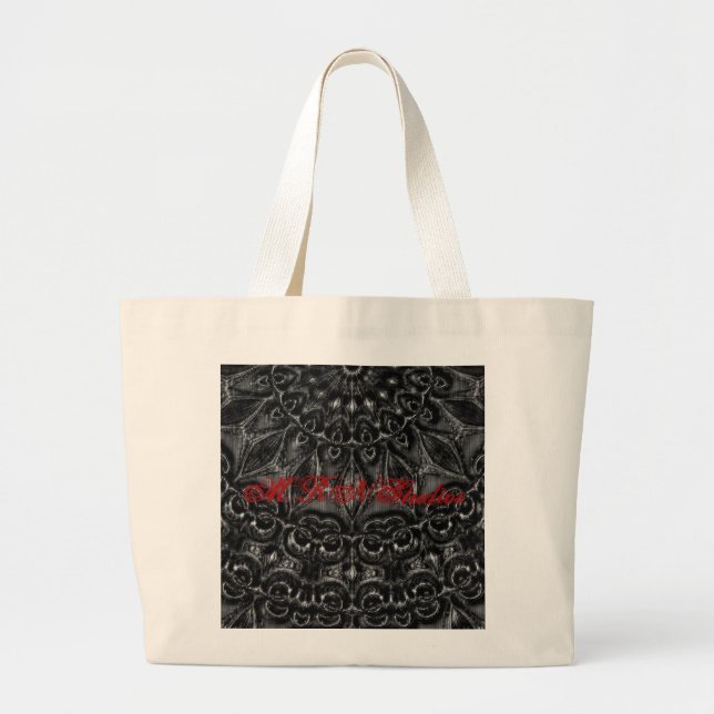 Bolsa Tote Grande Charcarvão Mandala (Frente)