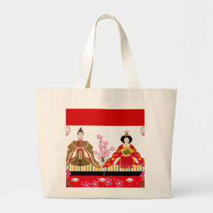 Bolsa Tote Grande Charm japonês ∣ bonecas da China - celebração de g