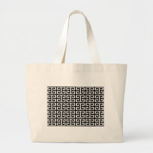 Bolsa Tote Grande chave branca escura