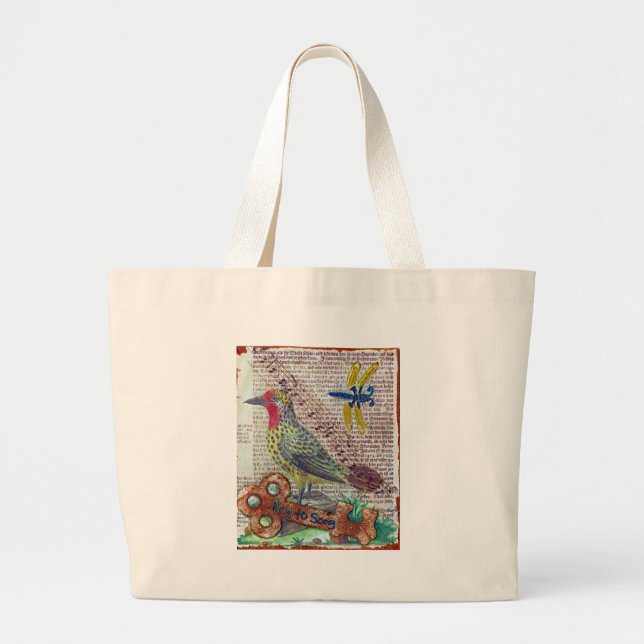 Bolsa Tote Grande Chave para Música (Frente)