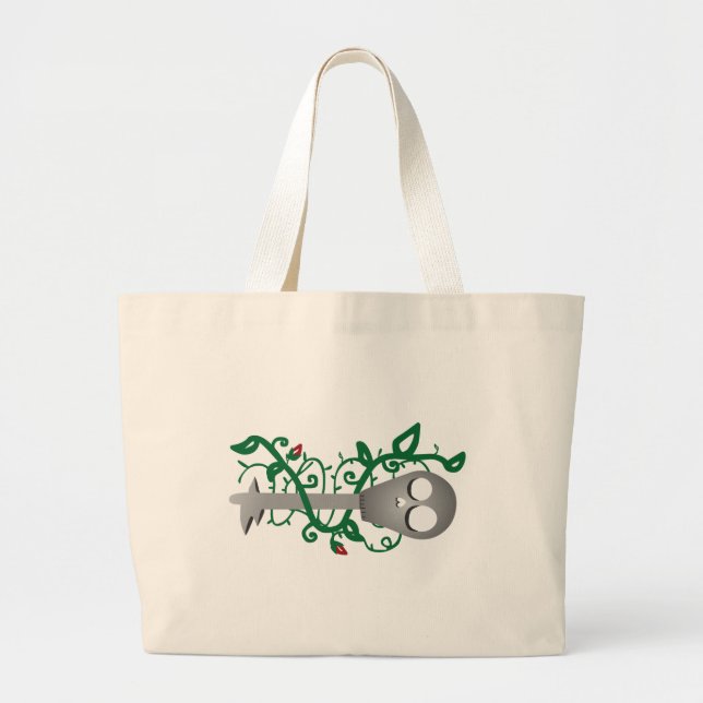 Bolsa Tote Grande Chave Skeleton (Frente)