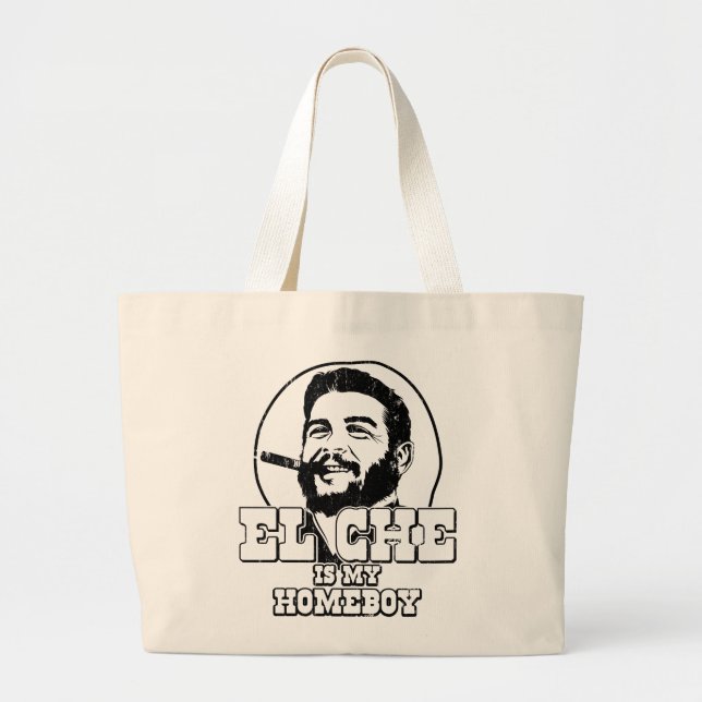 Bolsa Tote Grande Che Guevara é meu ficar em casa (Frente)