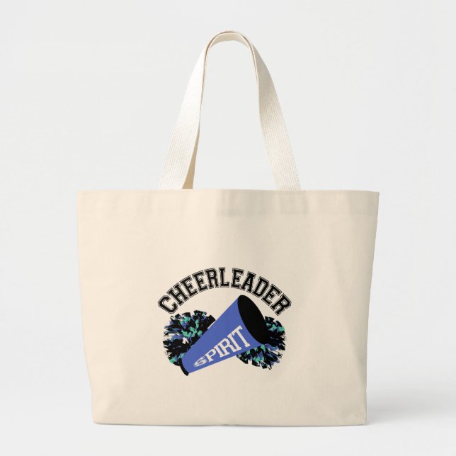 Bolsa Tote Grande Cheerleader azul (Frente)