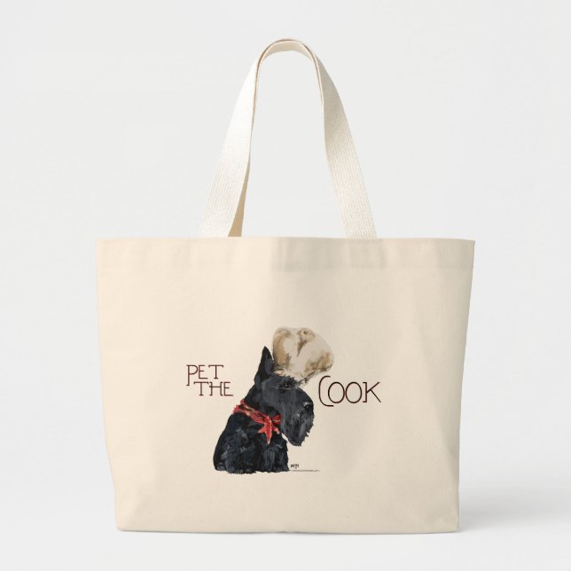 Bolsa Tote Grande Chef Terrier Escocês (Frente)
