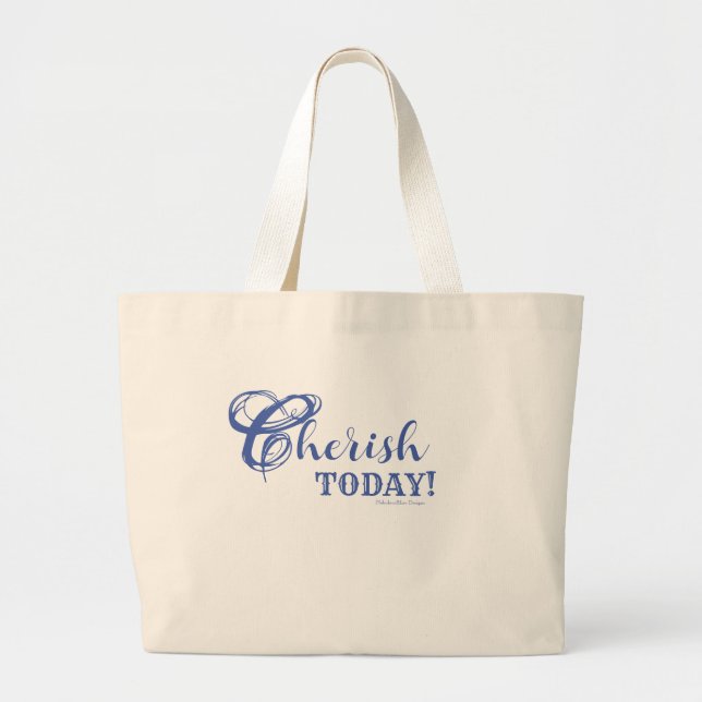 Bolsa Tote Grande Cherish hoje! Sacola de Viagem Jumbo (Frente)