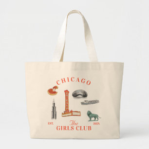 Bolsa Tote Grande Chicago Bachelorette Girls Club