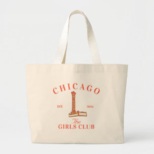 Bolsa Tote Grande Chicago Bachelorette Girls Club